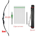 Pikkukuva 2 / 2: Jousi ja nuolipaketti, oikea- ja vasenkätisille, ammunta- ja metsästyspelit, 30 kilon jousi 12 arrows Q 30lbs bow 12arrows Q 30lbs bow 12arrows Q