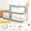 Pikkukuva 2 / 2: Kannettava vauvansänky, nostettavat reunapehmusteet, 3 in 1 sängynsuoja, Beige verkkokuvioisena Beige with Net Beige with net