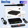 Miniatyrbillede 2 af 2: Satellitmodtager, understøttelse af DVB-T2 & DVB-S2, kompatibilitet med H265 PowerVu., V7 PRO med WIFI, EU-stik V7 PRO With WiFi V7 PRO with WIFI