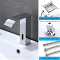 Miniatyrbild 2 av 2: Smart Sensor Basin Kran, Automatisk Sensor, Vattenfall Design, Chrome Short A Chrome Short A Chrome Short A