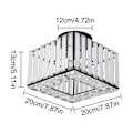 Miniatyrbillede 2 af 2: Moderne Krystal Loftlampe, Rustfrit Stål, Overflademonteret, E27 LED,Model C-Black, Ingen pærer Model C-Black