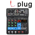 TEYUN Ljudmixer, 4 Kanaler, Bluetooth-anslutning, EU PLUG