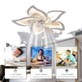 Miniatyrbillede 1 af 5: LED loftventilator, app og fjernbetjening, justerbar hastighed dæmpbar loftlys