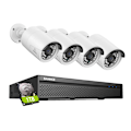 Miniatyrbillede 1 af 2: 8MP CCTV Overvågningssystem, PoE, Smart Detektion, To-Vejs Lyd,4 stykker 1TB 4PCS 1TB 4PCS 1TB