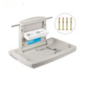 Miniatyrbild 1 av 6: Bytesplatsstation för bebisar - HDPE-material, slät yta, justerbar rem & blöjfodralslådor Light Gray