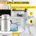 Miniatyrbillede 3 af 7: Gedestilleerd Water Machine, 4L Capaciteit, 750W Vermogen, Roestvrij Staal