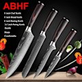 Pikkukuva 2 / 2: Keittiöveitsisarja, Laser Damaskus-kuviointi, Japanilainen Santoku-veitsi, 4 kpl arvopakkaus 02 4 PCS Value set 02 4 PCS Value set 02