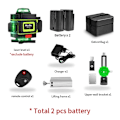 Pikkukuva 2 / 2: 16-linjainen laser-taso, korkea tarkkuus, täydellinen pakkaus tarvikkeilla,4D-paristo X2 SARJA 10 4D Battery X2 SET 10 4D Battery X2 SET 10