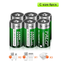 Miniatyrbillede 2 af 2: Genopladelige C-størrelse batterier, 1,5V 6000mWh, USB-C opladning, Langvarig holdbarhed,6 stk batteri 6PCS Battery 6pcs battery