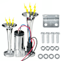 Miniatyrbillede 5 af 6: Bil Airhorn, 600db Lydstyrke, Dobbelt Tragt, Universel Montering, 12V