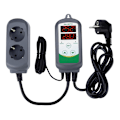Miniatyrbillede 2 af 5: Digital Temperatur- og Fugtighedsregulator, Forudkablet, Dobbelt Trin EU socket