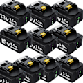 Miniatyrbillede 2 af 2: 18V Li-ion batteri til Makita værktøj, 5,5Ah kapacitet, LED-indikator,10 stk 10 PCS 10 pcs