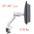 Pikkukuva 2 / 2: Näyttöpöytäteline, sopii 27"-45" näytöille, tukee 11-35.2 lbs painoa.,Valkoinen White WHITE