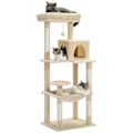 Miniatyrbillede 1 af 2: 5-niveau Katetræ, Stor Hængekøje, Sisal Kradsestolper, 143 cm,AMT0110BG-LF AMT0110BG-LF AMT0110BG-LF