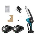 Elektrisk kædesav, børsteløs motor, 8-tommer guideplade, 2 Batteri