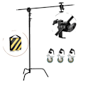 Miniatyrbillede 1 af 2: Fotografering C-Stand, Rustfrit Stål, Justerbar Højde 153-330cm,SH-MST-30B-1SH-MST-30B-1 SH-MST-30B-1 SH-MST-30B-1