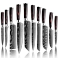Pikkukuva 2 / 2: Keittiöveitsisarja, Laser Damaskus-kuviointi, Japanilainen Santoku-veitsi, 10 kpl arvopaketti 10 PCS Value set 10 PCS Value set