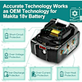 Pikkukuva 2 / 5: Makita Yhteensopiva LXT Akku, 18V, 6.0Ah Kapasiteetti, Li-ion Teknologia 1 set 6.0 1 set 6.0