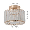 Miniatyrbillede 2 af 2: Moderne Krystal Loftlampe, Rustfrit Stål, Overflademonteret, E27 LED,Model B - Guld, Ingen pærer Model B -Gold