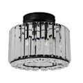 Miniatyrbillede 1 af 2: Moderne Krystal Loftlampe, Rustfrit Stål, Overflademonteret, E27 LED,Model B - Sort, Ingen pærer Model B -Black