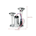 Miniatyrbillede 6 af 6: Bil Airhorn, 600db Lydstyrke, Dobbelt Tragt, Universel Montering, 12V