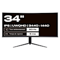Miniatyrbild 2 av 5: Böjd PC-skärm | 34" | UWQHD | IPS-panel | USB-C (+ 65W laddning)