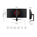 Pikkukuva 3 / 6: Kaareva PC-näyttö | 34" | UWQHD | IPS-paneeli | USB-C (+ lataus 65W)