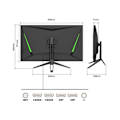 Miniatyrbillede 3 af 5: Gaming Monitor - JAPANNEXT - 28" - UHD 4K - 144Hz - 1ms - AMD FreeSync