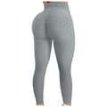 Leggings för kvinnor med hög midja, yogabyxor Grey L