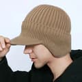 Vinterstrikket lue for menn Khaki