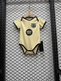 2026 Barcelona Udebane Kortærmet Baby Fodbold Bodysuit sparkedragt Away 9#