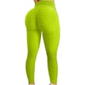 Leggings för kvinnor med hög midja, yogabyxor Yellow 2XL