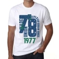 Miniatyrbild 1 av 3: T-shirt herr Överlägsen urban stil sedan 1977 – Överlägsen urban stil sedan 1977 – 46-års 46-årspresent T-shirt Vit S