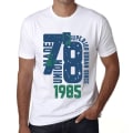 Miniatyrbild 1 av 3: T-shirt herr överlägsen urban stil sedan 1985 – överlägsen urban stil sedan 1985 – 38 år gammal 38-årspresent T-shirt Vit jag