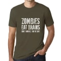 Miniatyrbild 1 av 4: T-shirt herr Zombies Eat Brains Oroa dig inte Du är säker – Zombies Eat Brains Oroa dig inte Armé XS