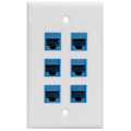 Miniatyrbild 1 av 5: Cat 6 Ethernet Väggplatta 6 Portar, Ethernet Väggplatta Hona