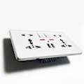 Miniatyrbilde 5 av 5: Hvit Universal 5 Hull Vegg Strømkontakt LED Indikator