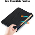Miniatyrbillede 4 af 5: Til Huawei Honor V7 Pro Tablet Cover, Tri-Fold Beskyttende Stå Computer Hårdt Shell Slankt Etui med Auto Sleep/Wake Beskyttelsespose Cover (Farve: Sort