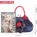 Miniatyrbillede 3 af 5: Rhinestones Blomst Dame Multipla Top Håndtag Tasker og Håndtasker Satchel Tote Taske Moderigtige Skuldertasker