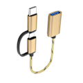 Pikkukuva 2 / 5: Kultainen USB 3.0 OTG -kaapeli A - C-tyypin mikrosovitin Monitoiminen kannettava USB - C-tyypin kaapeli