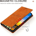 Miniatyrbillede 4 af 5: Etui til iPhone 13 Pro Max med kortholder, brunt PU læder etui, flip wallet til Apple iPhone 6.7 tommer
