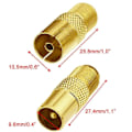 Miniatyrbilde 2 av 5: 4 stk. F-Type TV Antenne Koaksialkobling, F Type Skrukobling Hunn til RF Koaksial Antenneadapter (F-Type Hunn til TV Hann/Hunn)