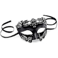 Miniatyrbillede 2 af 4: Sort Maskebalmaske til Mænd - Romersk Græsk Mytologi Ventiansk Maske Halloween Cosplay Karneval