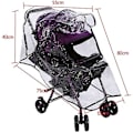 Miniatyrbild 2 av 5: Regnskydd för barnvagn, universellt tillbehör, framöppning, PVC, transparent, vattentätt, vind- och regnskydd