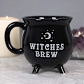 Miniatyrbillede 2 af 2: Heksebryg Kedel Krus, Gotisk Sort Kaffekrus, Tekopper Halloween Gaver til Fødselsdag Jul og Nytår