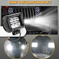 Miniatyrbillede 2 af 5: 2x Offroad LED Bar 18w Kvadratisk LED Arbejdslys Til Bil Lastbil Båd 4\" Spotlight