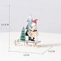 Miniatyrbillede 2 af 4: JUSTUP Julepynt Træmalet Julemand Ornament Hjem Desktop Plade OrnamentShape 9, QINWEI-746