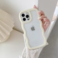 Pikkukuva 1 / 5: Yhteensopiva iPhone 12 Pro Max -kotelon kanssa, Söpö Kihara Aalto Kehys Kirkas Kotelo, Läpinäkyvä Pehmeä Silikoni TPU Puskuri Iskunkestävä - Keltainen