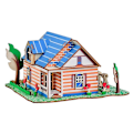 Miniatyrbillede 1 af 5: Børns Træ 3D DIY Huse Puslespil Børneborg Byggemønster Puslespil Legetøj Baby Samling Håndarbejde Brinqued