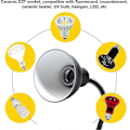 Miniatyrbild 4 av 5: Sköldpadds Värmelampa För Reptil Akvarium, Sköldpadda Med 2 Uva Uvb Glödlampa Baklampa Justerbar 360 Grader Rotationsklämma För Sköldpadda Orm Akvarium